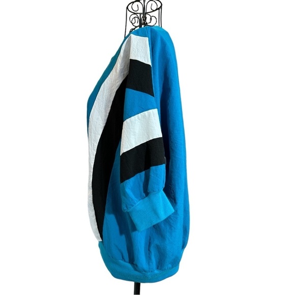 Vintage Cortiva Colorblock Bowling Top Teal Blue Size Medium - Picture 7 of 10